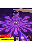 Kumandalı Kristal Masa Lambası Rgb Gece Lambası 16 Renk Ve 4 Mod Dokunmatik Kontrol