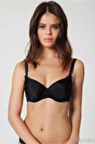 8100 Kadın Siyah Dolgusuz Büyük Beden Sütyen