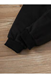Çocuk Tasarım Kuromi Kalp Baskılı Kapüşonlu Sweatshirt Pamuklu