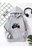 Çocuk Kapüşonlu Baskılı Sweatshirt