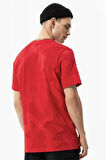 Jordan Essentials Baskılı Erkek Kırmızı Pamuklu T-Shirt