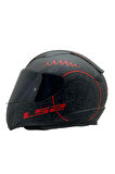 RAPID 2 RACE TAKAROA MAT SİYAH-KIRMIZI KASK SİYAH CAM
