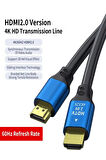 2.0 HDMI Kablo 4K@60Hz x 2K@144Hz Ethernet 18GBS Arc Hdtv 4Kx2K HDMI Kablosu