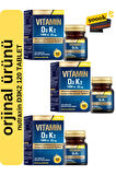 Nutraxin Vitamin D3 K2 Vitamini İçeren Takviye Edici Gıda 120 Tablet * 3 Adet