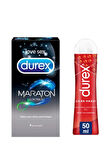 Maraton Tırtıklı Prezervatif 4'lü + Durex Çilek Hazzı Jel 50 ml