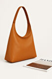 Elegant Shopper Suni Deri Omuz Çantası