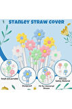 1 Adet 10mm Stanley için Pipet Tıpası Çiçekli Pipet Kapağı Quencher Pipet Tıpa