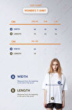 -Kadın Pamuk 100% Oversized T-shirt Stitch and Hart Baskılı 30/1 kumaş