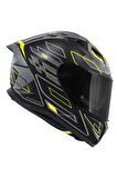 50.9 Assault Mat Siyah-gri-neon Sarı Kask