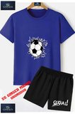 Çocuk UNISEX “FUTBOL TOP GRAFT“ Özel Baskılı Bisiklet Yaka Tişört - Şort Takım