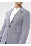Süvari Slim Fit Mavi Erkek Armürlü Ceket Ct2021600290