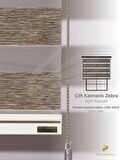 Demor Home Açık Kahverengi Yüksek Kalite Bambu Zebra, Mekanize Perde