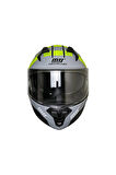 M 966 V2 Çene Açılır Kask Neon Gözlüklü