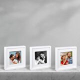 Nobbystar Yapışkanlı Sök-Tak Paspartulu Beyaz 14x14cm POLA Kare Fotoğraf Çerçevesi - 9'lu Paket