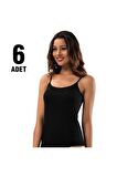 Kadın Ip Askılı Atlet 6lı