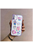 Apple Iphone 11 Uyumlu Kılıf Bear And Rabbit Silikon Kılıf Lila