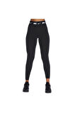 Leggings High Rise Yüksek Belli Pamuk Polyester Ince Siyah Tayt Ct