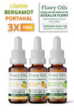 Portakal Yağı, Limon Yağı, Bergamot Yağı 3'lü Narenciye Set %100 Doğal Bitkisel Uçucu Yağ 10ml