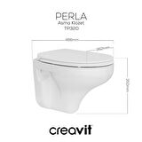 Perla Kanallı Asma Klozet, Creavit Yavaş Kapanan Kapak