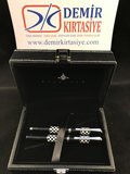Steelpen Force Serisi 8601 Siyah Beyaz Dolma Kalem+Tükenmez Kalem