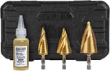 Klein Tools 25951 Elektrikçi Kademeli Matkap Ucu Seti, Spiral Çift Oluklu, Titanyum Nitrür Kaplama, 