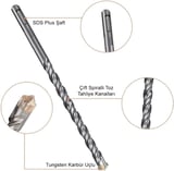 Cat Da03901 Tungsten Karbür Sds-Plus Beton Matkap Uç Seti, 10 Parça