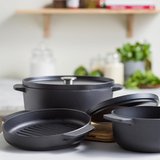 Kitchenaid Çift Kulplu Izgara Tava 26 Cm Black