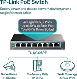 Tp-Link Tl-Sg108Pe, 8 Port Gigabit / 4 Port Poe Smart Switch
