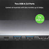 Belkin 7'Si 1 Arada Çok Bağlantı Noktalı Usb C Hub (4K Hdmi, Usb-C, 2 X Usb A, 3,5 Mm Ses, Sd 3.0 Yu