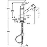 Artema Harmony Xl A42147 Pull-Out Eviye Bataryası, 8 Litre/Dk Akış Hızı, Uzayabilen El Duşu, Krom