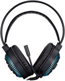Hp Dhe-8001U Led Işıklı Oyuncu Kulaklığı, Kablolu, Mikrofonlu, Siyah