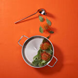 Jumbo Modena 24 Cm Paslanmaz Çelik Basık Tencere