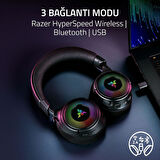 Razer Kraken V4 - Kablosuz Oyun Kulaklığı (3 Modlu Bağlantı, Triforce 40Mm Sürücüler, 9 Bölgeli Rgb 