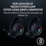 Razer Kraken V4 - Kablosuz Oyun Kulaklığı (3 Modlu Bağlantı, Triforce 40Mm Sürücüler, 9 Bölgeli Rgb 
