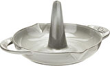 Staub Tavuk Kızartma Tavası 24 Cm, Dökme Demir, Indüksiyonlu Ocaklara Uygun, Grafit Gri, 26,2 X 22,2