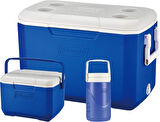 Coleman Cooler Box Combo 3'Lü Set, Poly-Lite 48Qt + Performance Serisi 6 Kişilik Cooler, 0,5 Litre S