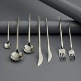 Jumbo 4400 Fallen 84 Parça 12 Kişilik Çelik Çatal Kaşık Bıçak Takımı