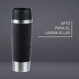 Tefal Seyahat Kupası, Klasik, Siyah, 0,5 L, Konforlu Vidalı Kapak, Hızlı Pres, Yumuşak Dokunuşlu Kıl