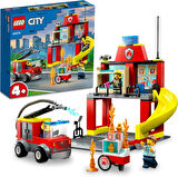 Lego® City İtfaiye Merkezi Ve İtfaiye Kamyonu 60375-4 Yaş Ve Üzeri İçin 3 Minifigür İçeren Eğlenceli