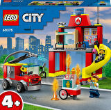 Lego® City İtfaiye Merkezi Ve İtfaiye Kamyonu 60375-4 Yaş Ve Üzeri İçin 3 Minifigür İçeren Eğlenceli