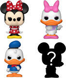 Funko Bitty Pop! Disney – Minnie Mouse (Red Dress), Papatya Ördeği, Donald Duck Ve Sürpriz Mini Gize