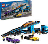 Lego City Spor Arabalı Araç Taşıma Kamyonu 60408-7 Yaş Ve Üzeri Çocuklar Için 4 Araç İçeren Yaratıcı