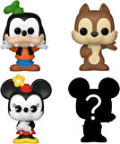 Funko Bitty Pop! Disney – Goofy, Chip, Minnie Mouse (Hands Folded) Ve Sürpriz Mini Gizem Figürü – 2,