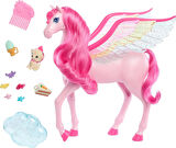 Barbie Rosa Pegasus 10 Aksesuarlı Köpek Yavrusu Dahil, Kanatlı At Oyuncağı, Işıklı Ve Sesli, Sihir D