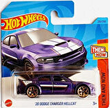 Hot Wheels - ´20 Dodge Charger Hellcat - Then And Now 7/10 - Hkj45 - Short Card - Lila Metalik - Srt