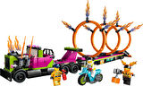 Lego City Gösteri Kamyonu Ve Ateş Çemberi Yarışması 60357-6 Yaş Ve Üzeri Çocuklar İçin Motosikletli 