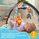 Fisher Price Neşeli Hayvanlar 3'Ü 1 Arada Jimnastik Merkezi, Bebek Oyun Minderi, Karın Üstünde Oynam