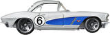 Hot Wheels Vintage Racing Club 1962 Corvette Hrv06