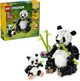 Lego Creator 3’Ü 1 Arada Vahşi Hayvanlar: Panda Ailesi 31165-8 Yaş Ve Üzeri Çocuklar Için Orka Veya 