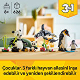 Lego Creator 3’Ü 1 Arada Vahşi Hayvanlar: Panda Ailesi 31165-8 Yaş Ve Üzeri Çocuklar Için Orka Veya 